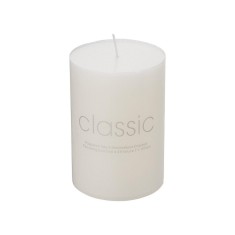 Lumanare decorativa, flippy, din parafina, cilindrica, fara fum si fara parfum, 7 x 10 cm, 300 g, ardere 48h, ivory alb