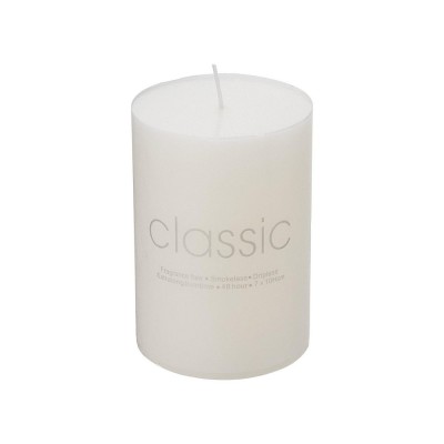Lumanare decorativa, flippy, din parafina, cilindrica, fara fum si fara parfum, 7 x 10 cm, 300 g, ardere 48h, ivory alb foto
