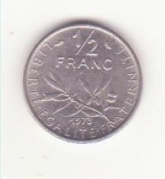 Franța 1/2 franc 1973