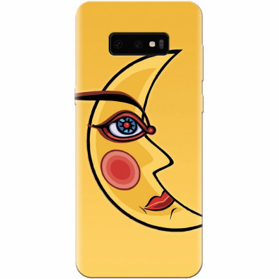 Husa silicon pentru Samsung Galaxy S10 Lite, Yellow Moon foto