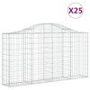 Cosuri gabion arcuite 25 buc, 200x30x100/120 cm fier galvanizat