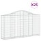 Cosuri gabion arcuite 25 buc, 200x30x100/120 cm fier galvanizat