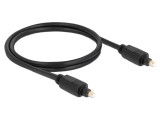 Cablu optic Toslink, 1 m, contact aurit, negru