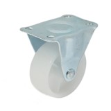 Roata fixa din polipropilena 50x22 mm, cu placa din otel, 30 kg