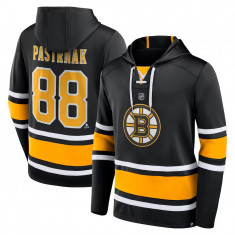 Boston Bruins hanorac de bărbați cu glugă Pastrň&amp;aacute;k Name &amp;amp;amp; Number Lace-Up Pullover Hoodie - XXXL foto