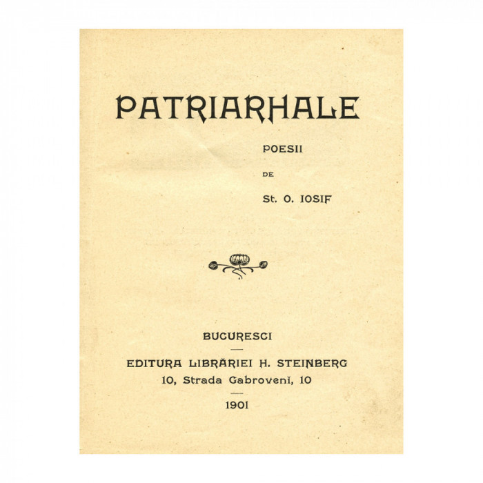 Șt. O. Iosif, Patriarhale. Poesii, 1901