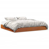 Cadru de pat, maro ceruit, 200x200 cm, lemn masiv de pin GartenMobel Dekor, vidaXL