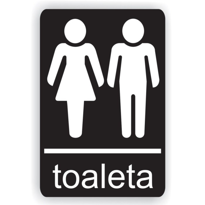 Indicator semnalizare Toaleta mixta, PVC, 14 x 10 cm