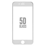 Folie Sticla Securizata iPhone 7/8 Alba Full Cover 9H, Protectie Ecran Anti Zgarieturi, Amprente, Praf