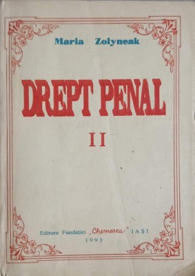 DREPT PENAL VOL.2-MARIA ZOLYNEAK-223212 foto
