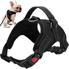 Ham Confortabil pentru Caini, Marimea S, Reflectiv, Ajustabil, Negru, Circumferin?a Gat 37-45 cm, Piept 48-55 cm foto