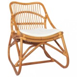 Scaun Ratan Maro Deschis vidaXL, Perna In, 73x50x78 cm, Interior/Exterior Acoperit - Scaun Relaxare, Confortabil