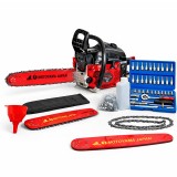 Cumpara ieftin Motoferastrau pe benzina Campion, 8.5 CP, motor 2 timpi, lama 40 cm + Cadou trusa chei 46 piese + 1 Lama extra, 1 Lant extra