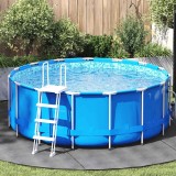 vidaXL Acoperire geotextil piscină, gri deschis, &Oslash;306 cm, poliester 94216