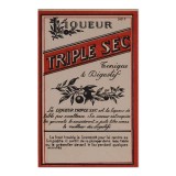 Etichetă Lichior Triple Sec, 11.5 x 7.5 cm, Colectie, Altele