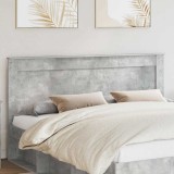 vidaXL Tăblie cap cu headboard Gri din beton 200 cm Lemn compozit 887420