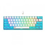 Tastatura Gaming HAVIT KB903L, RGB, 1.8m, Albastra Alba, Universal