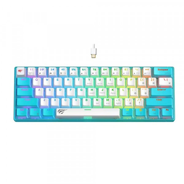 Tastatura Gaming Wired USB HAVIT KB903L, RGB, 1.8m, Albastra Alba