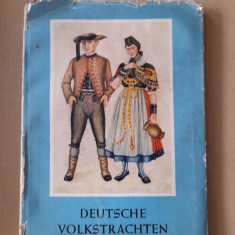 Deutsche Volkstrachten costume populare germane carte 1954