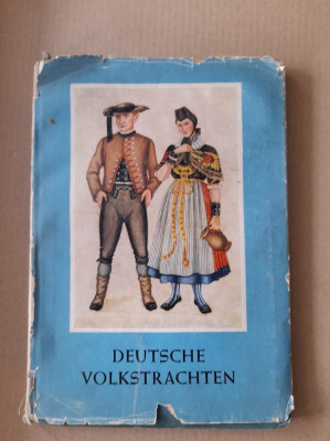 Deutsche Volkstrachten costume populare germane carte 1954 foto
