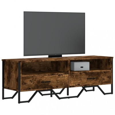 vidaXL Dulap TV, stejar fumuriu, 122x34x41 cm, lemn prelucrat foto