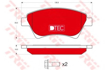 Set placute frana,frana disc RENAULT SCENIC II (JM0/1) (2003 - 2009) TRW GDB1552DTE foto