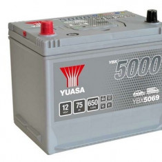 Baterie Yuasa 12V 75AH/650A YBX5000 Silver SMF de înaltă performanță (L+ Standard) 269x174x223 B9 (pornire)