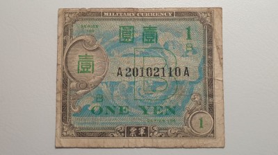 Japonia 1 Yen 1945 foto
