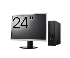 Pachet Calculator Second Hand DELL OptiPlex 7080 SFF, Intel Core i5-10500 3.10 - 4.50GHz, 8GB DDR4, 256GB SSD + Monitor 24&amp;quot; NewTechnology Media