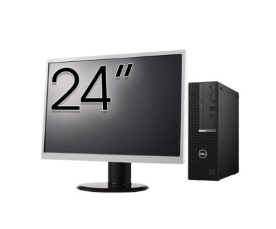 Pachet Calculator Second Hand DELL OptiPlex 7080 SFF, Intel Core i5-10500 3.10 - 4.50GHz, 8GB DDR4, 256GB SSD + Monitor 24&amp;amp;quot; NewTechnology Media foto