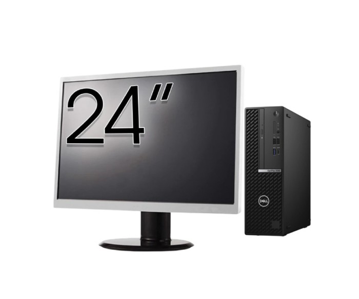 Pachet Calculator Second Hand DELL OptiPlex 7080 SFF, Intel Core i5-10500 3.10 - 4.50GHz, 8GB DDR4, 256GB SSD + Monitor 24&amp;quot; NewTechnology Media