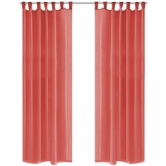 Draperii din voal 2 buc., 140 x 225 cm, ro?u foto