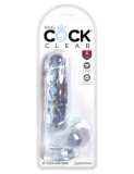 Dildo 6&quot; cu bile Clear