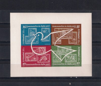 ROMANIA 1962 - COSMONAUTICA IN SLUJBA PACII, COLITA, MNH - LP 541a foto