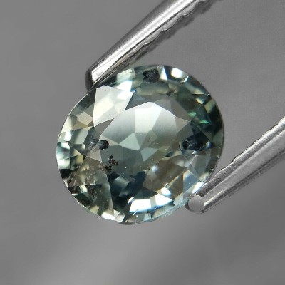 ~SAFIR NATURAL NETRATAT albastru verzui 1,01 ct. Certificat de Autenticitate ! foto