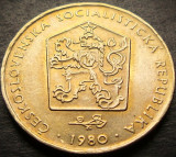 Moneda 2 COROANE - RS CEHOSLOVACIA, anul 1980 * cod 3833 = A.UNC