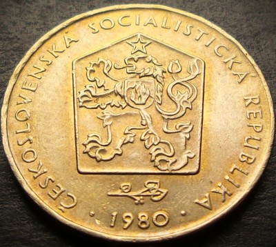 Moneda 2 COROANE - RS CEHOSLOVACIA, anul 1980 * cod 3833 = A.UNC foto