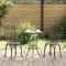 Set Bistro de Grădină 3 pcs Bronz Aluminiu