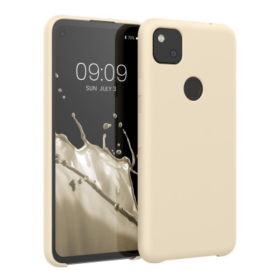 Husa pentru Google Pixel 4a, Silicon, Crem, 52549.204 foto