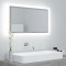 Oglinda de baie cu LED, gri beton, 80x8,5x37 cm, acril GartenMobel Dekor