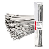 Coliere metalice inox 7.9x600 mm, set 100 buc, pentru prindere profesionala AMiO