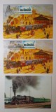 LOT 3 ilustrate feroviare trenul regal Budapesta si Orient Express Bucuresti, Circulata, Printata