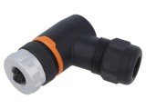 Conector M12 5 pini mamă unghi 90&deg; IP67 pe cablu LAPP
