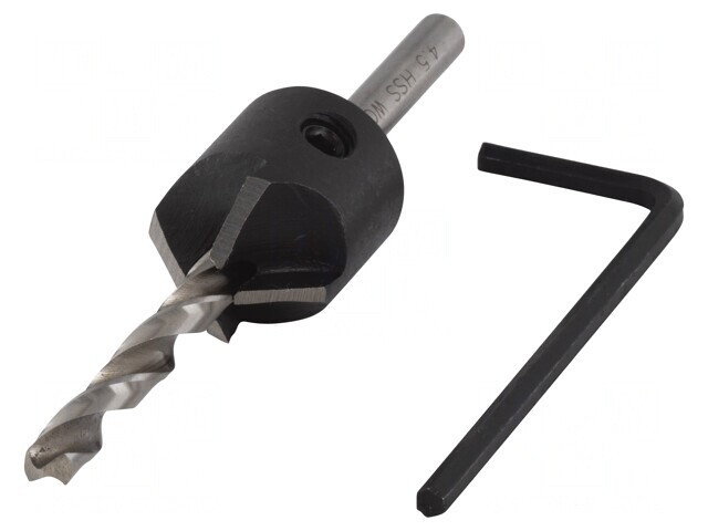 Bit de Pregăurire 4,5mm cu Ad&acirc;ncitor &icirc;n Blister