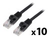 Patch cord U/UTP 5e 0,25m 26AWG CCA PVC negru, Lanberg