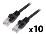 Patch cord U/UTP 5e 0,25m 26AWG CCA PVC negru, Lanberg
