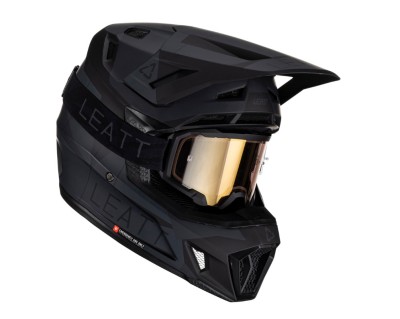 Casca Leatt 7.5 V23 Stealth Black + Ochelari 4.5 Cadou foto