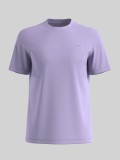 Tricou cu maneca scurta, barbati, cu logo si croiala Regular fit, Lila, XL