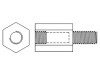 Piuliță distanțieră filetată 100mm M8/M8
