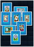 Ajman 1971 - Timbru pe timbru, Philanippon, 8 colite nedantelate neuzata